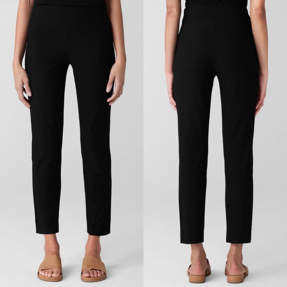 Eileen Fisher Stretch Crepe Elastic-Waisted Pant